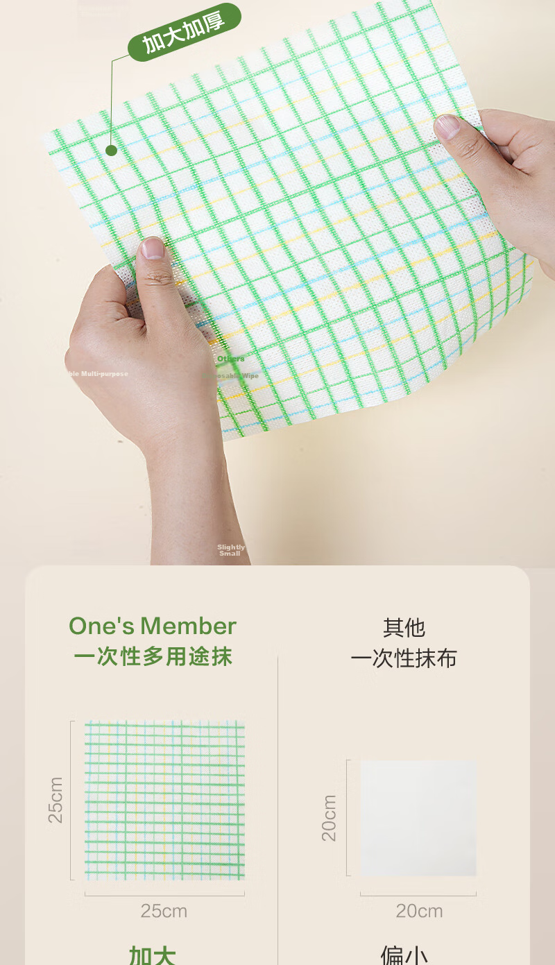 One's Member Disposable Multi-Purpose Cleaning Cloths 40pcs*6 Packs OM Heavy-Duty Large Kitchen Dishwashing Cloths 9