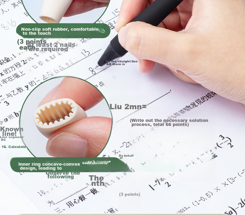 M&G Stationery Silent High-Value 0.5mm Black Retractable Quick-Dry Gel Pen Large Capacity Exam Use 4-Pack AGPJ9607A 8