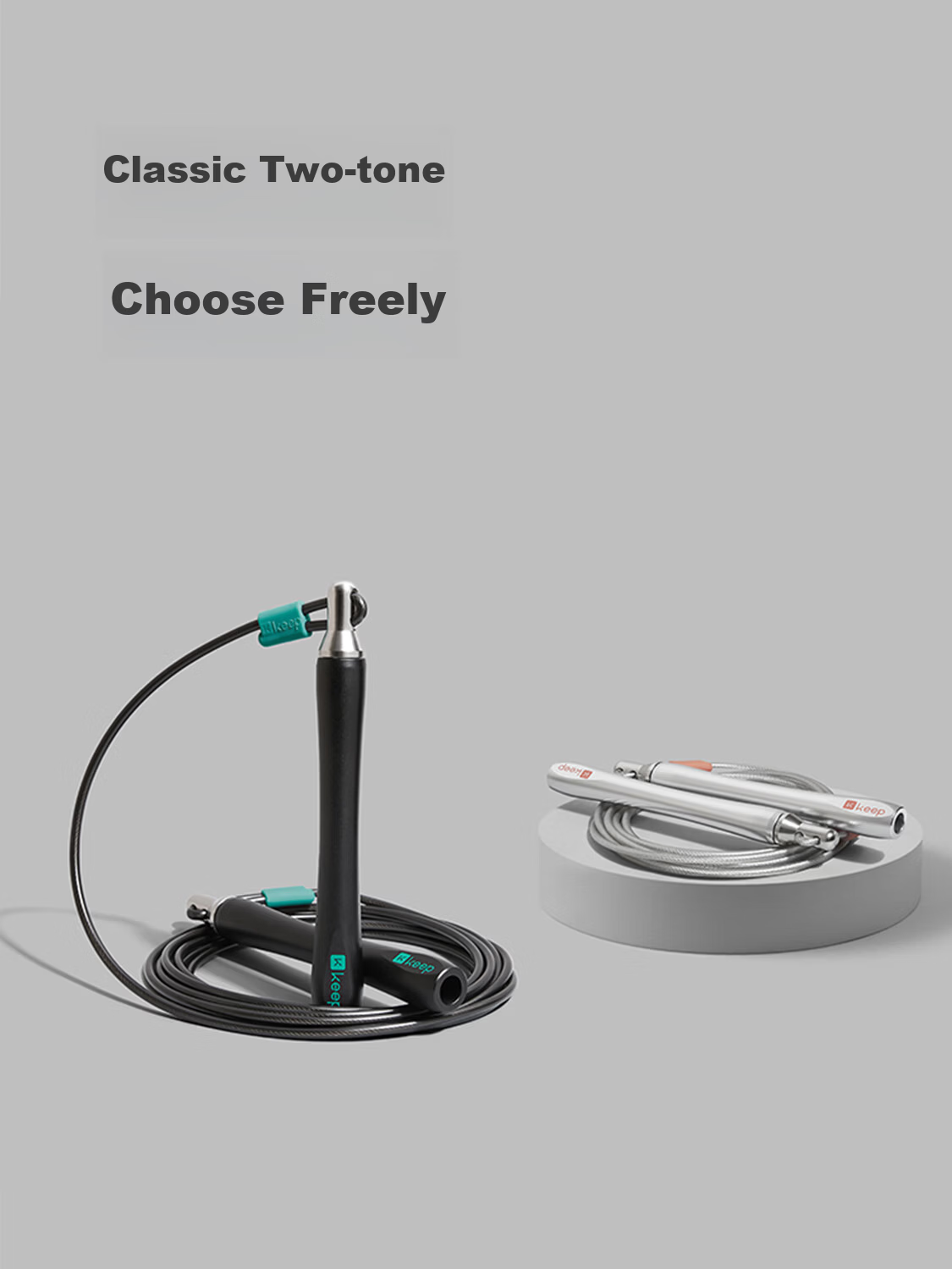Keep Jump Rope Speed Steel Wire Pro Adult Fat Burning Slimming High-End Professional Exam Middle and Primary School Silver 5