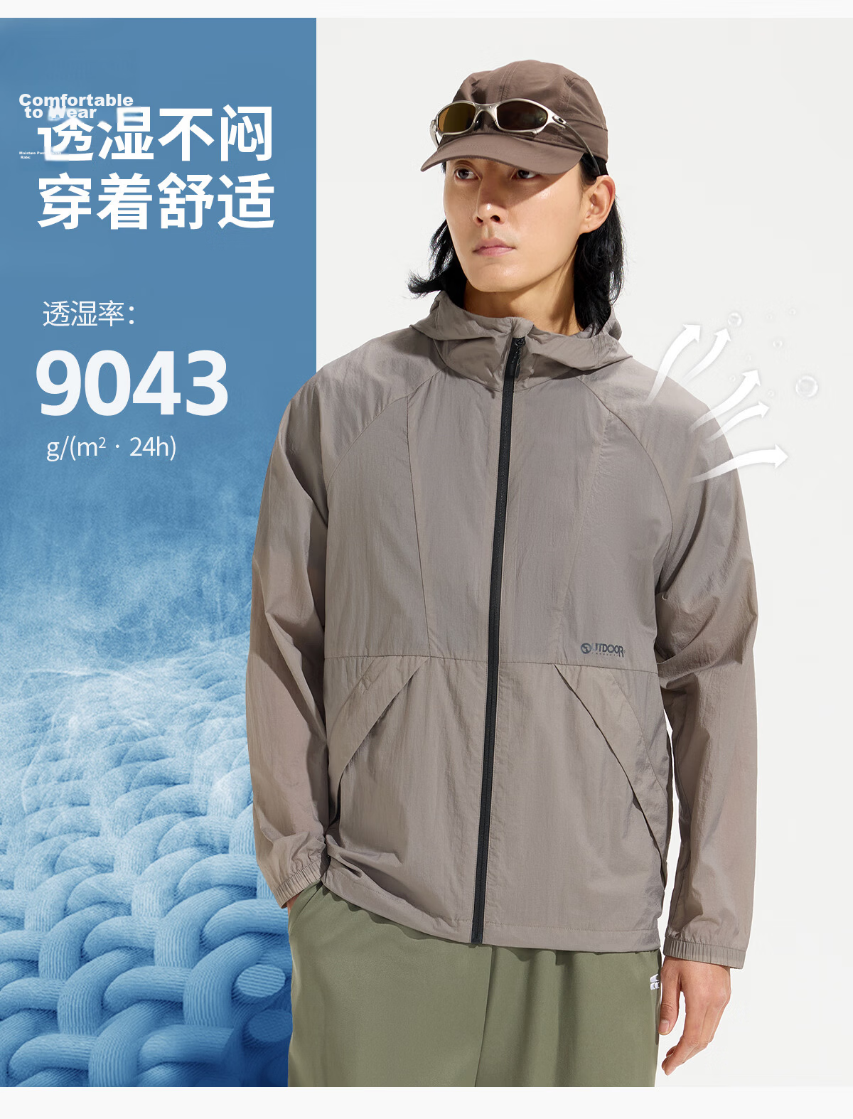 OUTDOOR PRODUCTS Men's Sun Protection Jacket Spring Summer 2026 Lightweight Comfortable Water-Repellent Coat UV Protection UPF50+ OFPF621312 3