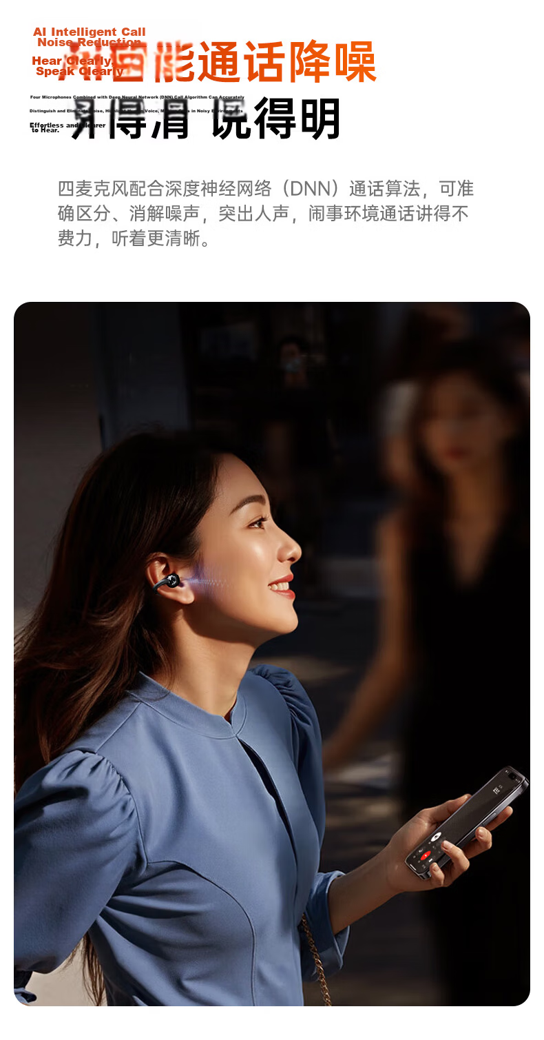 MICROKIA 2026 Latest Model Harman Kardon Level AI Bone Conduction Bluetooth Ear Clip Open Wireless Sports Running Noise Cancelling Ear-Hanging Long Battery Life for Women 27