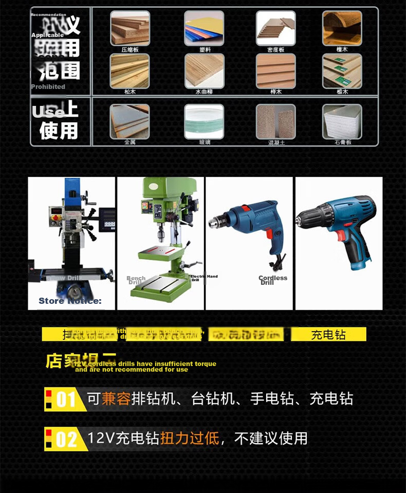 Yanran Woodworking Limited Depth Countersink Drill Bit Expansion Pilot Drill Bit [8*3.2mm] + 1pc 3.2mm Center Drill 5