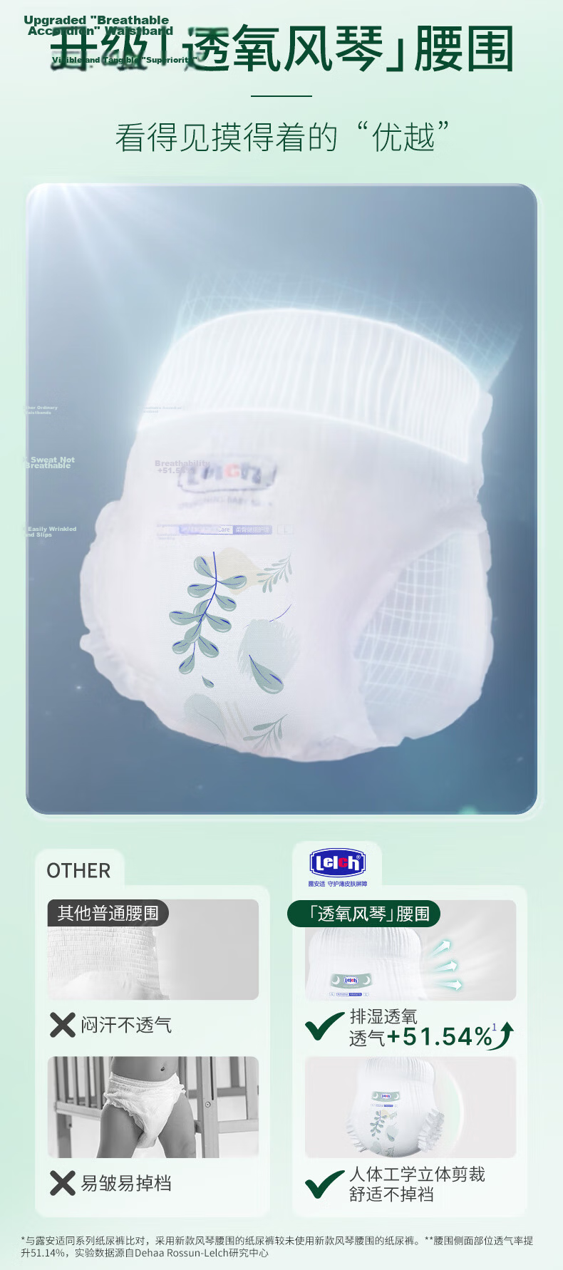 Lelch Pure Day & Night Pack L Size 72pcs (9-14kg) Night Use Baby Diaper Pants 9