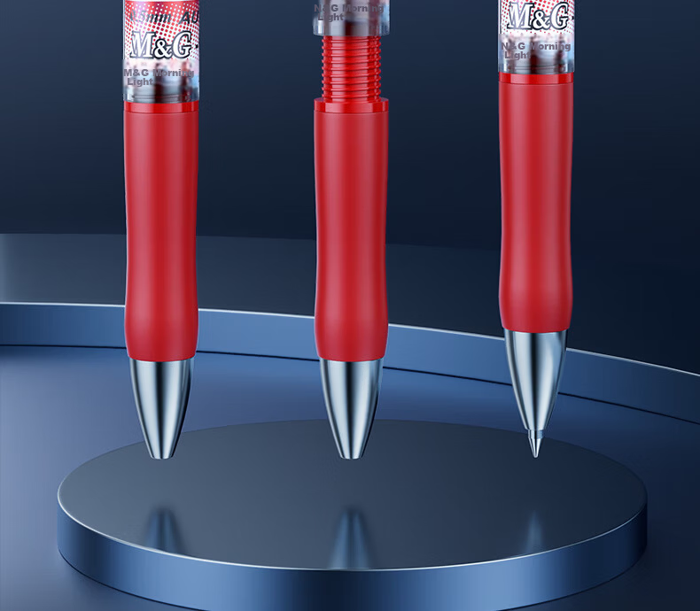 M&G K35 Retractable 0.5mm Red Gel Pen Student Signature Business Bullet Tip Office Supplies 3pcs/Box 23