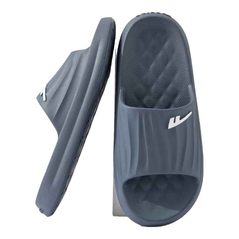 Huili Solid Color Sports Shock-Absorbing Soft Elastic Indoor And Outdoor Wear-Resistant Thick-Soled Slippers HL0276 Blue Size 45-46