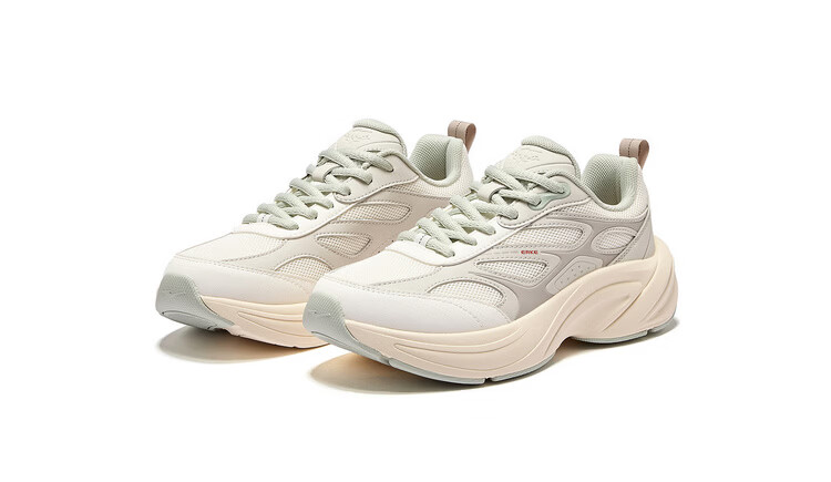 ERKE Women's Sports Casual Leather Mesh Breathable New Thick-soled Versatile Dad Shoes Fengxiwu 3.0 27