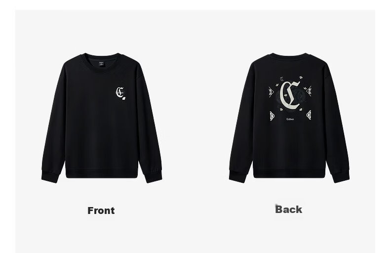 CABBEEN 300G Healthy Fabric Sweatshirt Traditional Ruyi Knot Logo Embroidery 2026 Spring Men's Long Sleeve Sweatshirt 12
