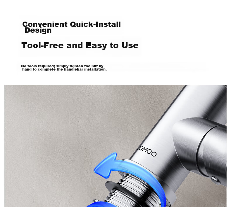 JOMOO Kitchen Faucet 304 Stainless Steel 360° Rotatable Dual Control Hot and Cold Tap 33221-748/7B-Z 16