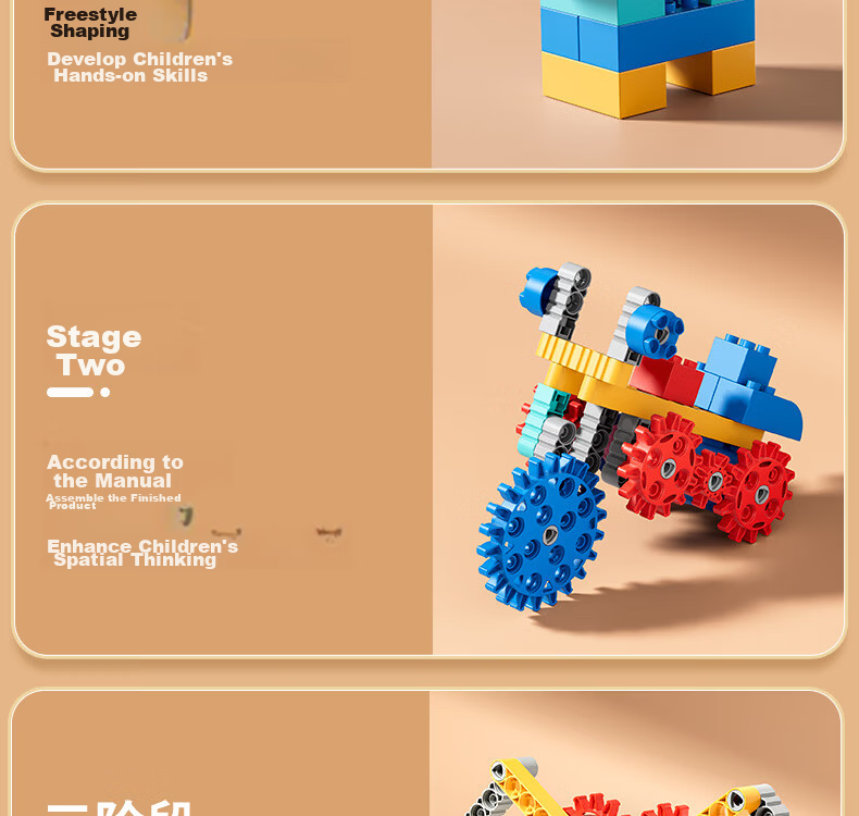 Yisrui Children's Building Blocks Toy for Ages 1-3-6-12, Large Particle House Building Blocks, Assembly Toy for Boys and Girls, Birthday Gift 8
