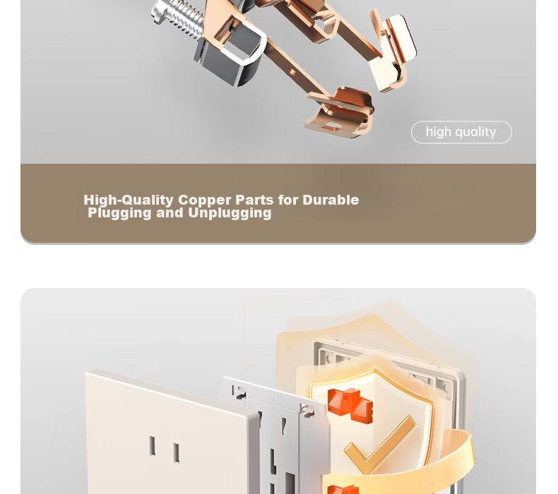 CHNT Switch Socket No-Paint Cream Style Large Panel Concealed Socket X1M Three-Hole 16A Socket Cheese Yellow 30