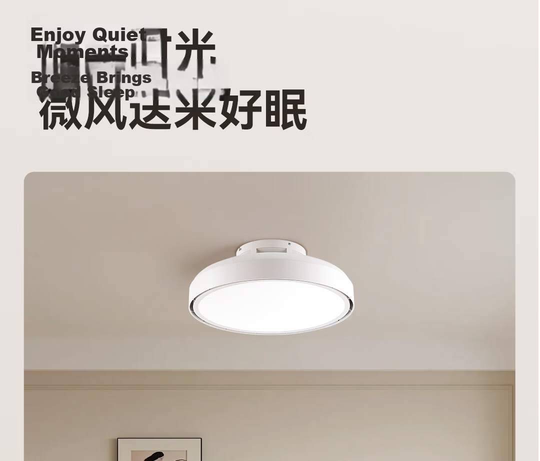 Yeelight E-Lai Bladeless Fan Light DC Inverter Smart LED Ceiling Fan Light for Dining Room Bedroom Living Room L5 26