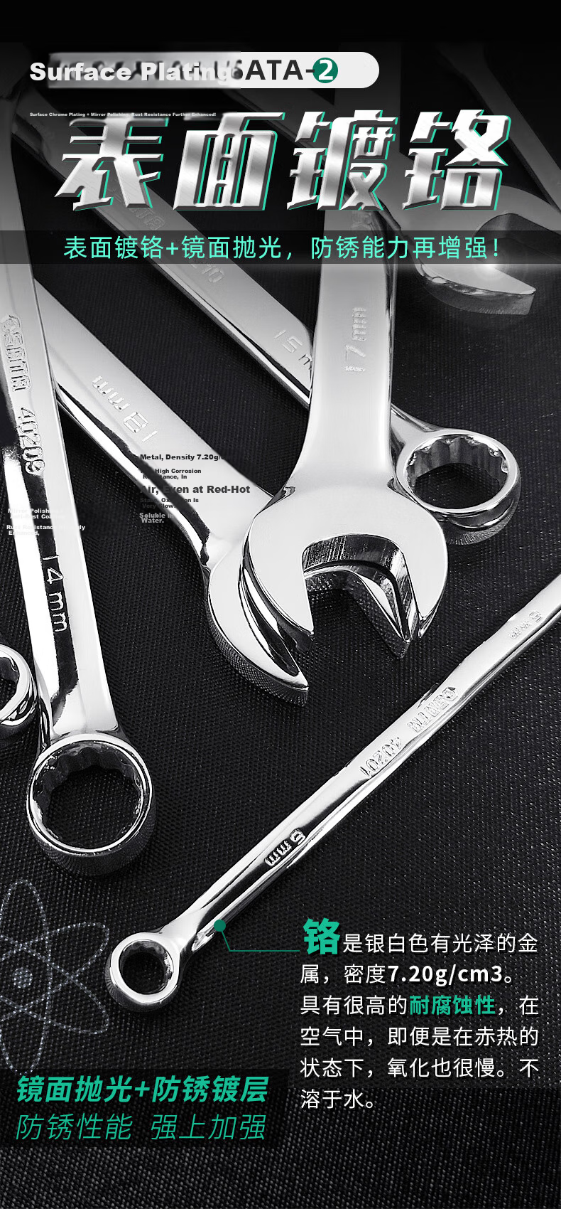 SATA 40208 13MM Fully Polished Dual-Use Wrench 7