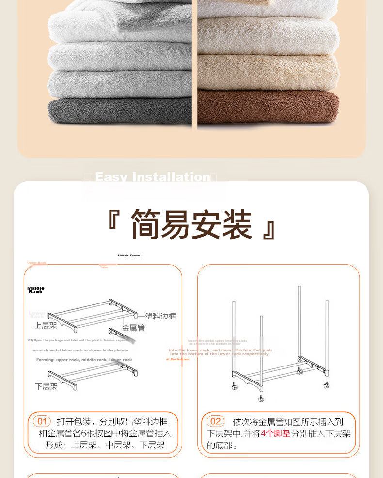 AUX [Foldable Storage + 7.5h Timer] Clothes Dryer, Foldable Home Drying Machine for Baby Clothes, Disinfection Dehumidification And Water Removal, Small Dormitory Wardrobe, 480L Large Capacity 27