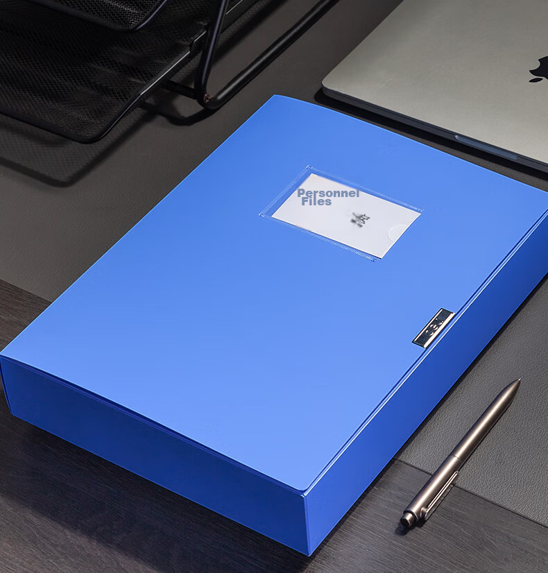 Deli 10-Pack 55mm Thickened File Box Document Storage Box Office Finance File Receipt Exam Paper Organizer 27706 Blue 9