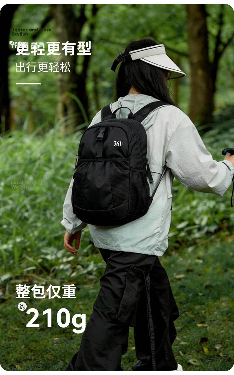 361° Foldable Backpack Women's Ultra-Light Large Capacity Lightweight Water-Resistant Outdoor Hiking Bag Men's Travel Backpack 4