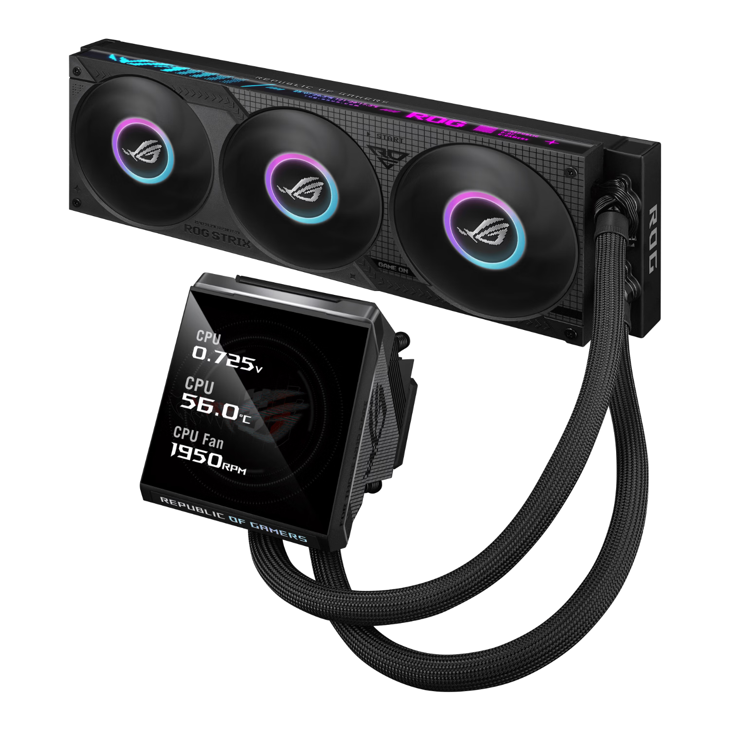 ASUS ROG Ryujin IV 360 ARGB LCD Standard Edition All-in-One Liquid Cooler 5.08-inch Screen Pre-installed Fans Q-Connector Support