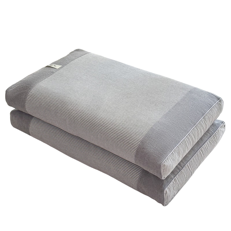 Aiwei Pure Cotton Buckwheat Pillow Sleep Hard Pillow 100% Buckwheat Hull Cervical Pillow 35*55cm Single Pack Smoke Gray
