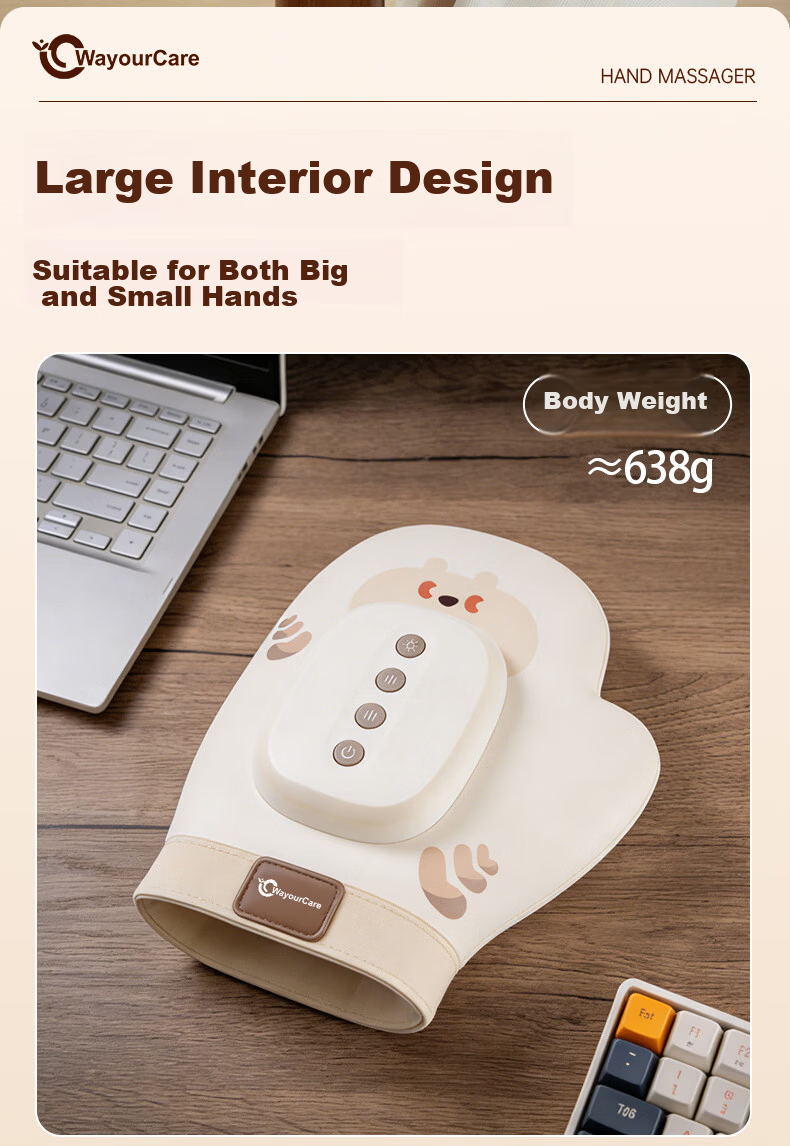 WayourCare An You Ke Hand Massager Carpal Tunnel Syndrome Massager Finger Palm Wrist Joint Hand Care Wrist Support Heat Therapy Gift for Mom Girlfriend Birthday 19