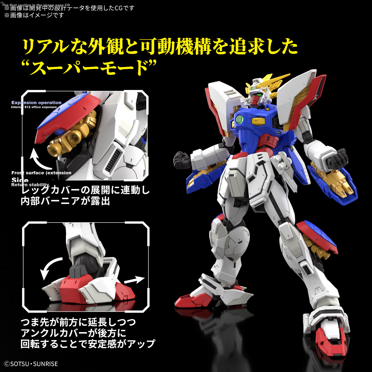 BANDAI RG 1/144 Shining Gundam Model Kit 3