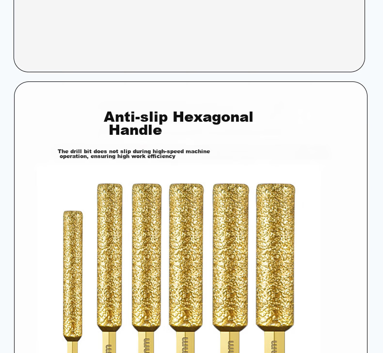 Fuxing Integrated Drilling and Grinding Drill Bit Hex Shank Tile Glass Stone Hole Opener Set [6+6+8+8] 4 Pieces 10