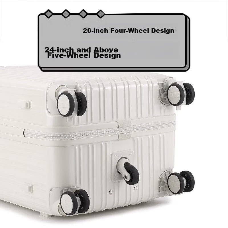 SGG Large Capacity Girls' Luggage Cute Travel Suitcase Thickened Spinner Wheels White 30 Inch 1