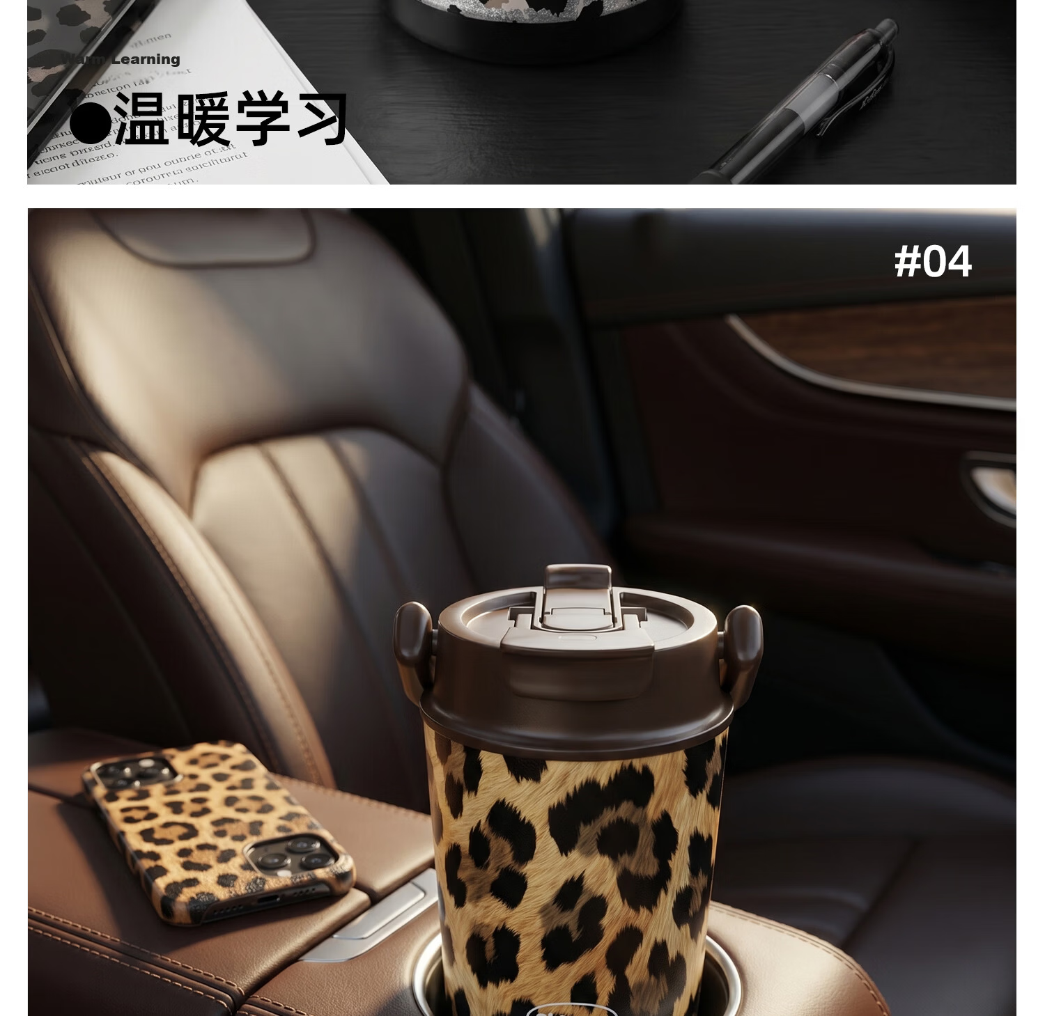 Shidajia Insulated Water Bottle for Women High-Value Three-in-One Portable Stainless Steel Office Coffee Mug 18