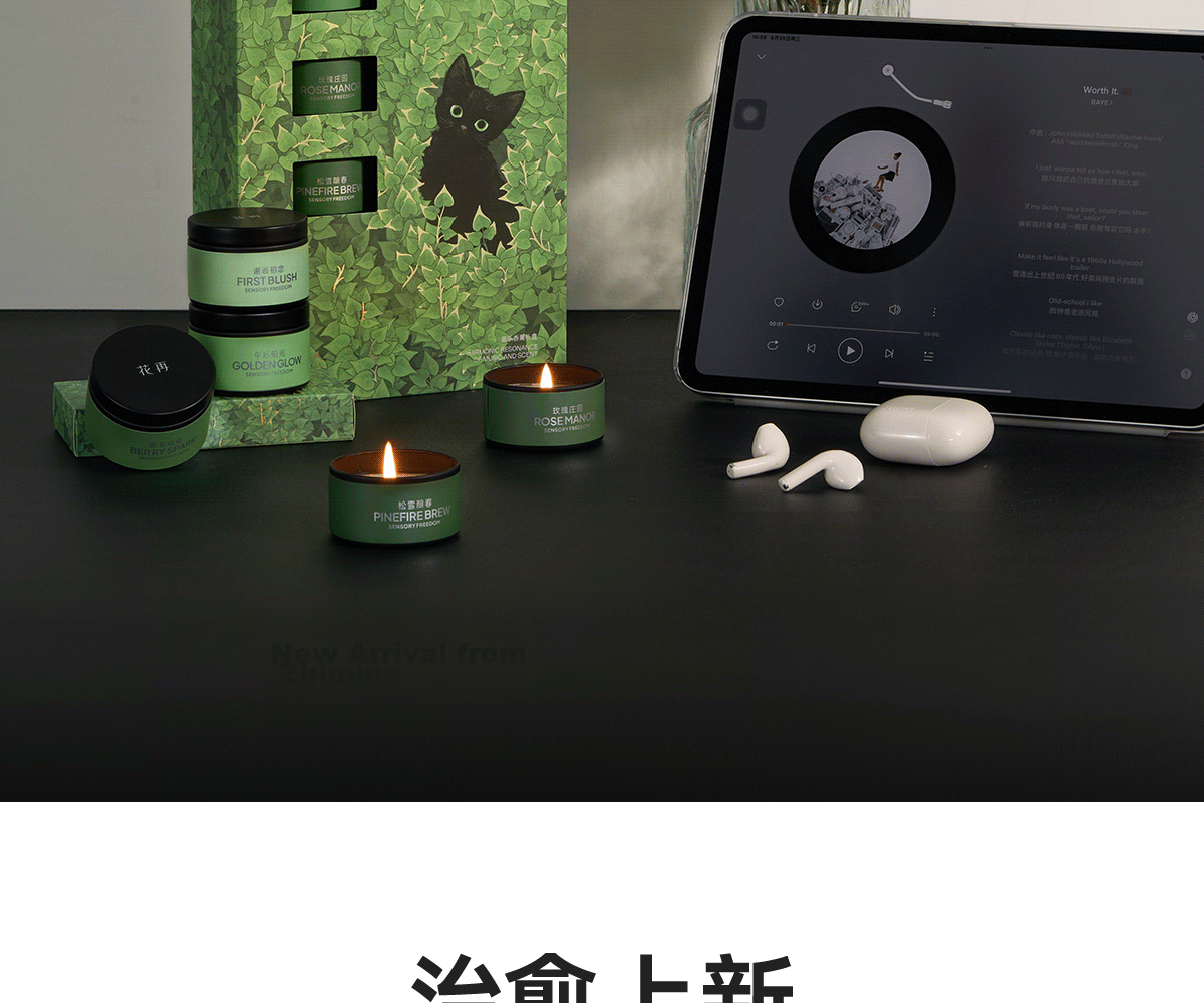 Edifier Sensory Forest Music Aroma Gift Box True Wireless Bluetooth Semi-In-Ear Earphones Holiday Birthday Gift Box Wilderness Blue 2