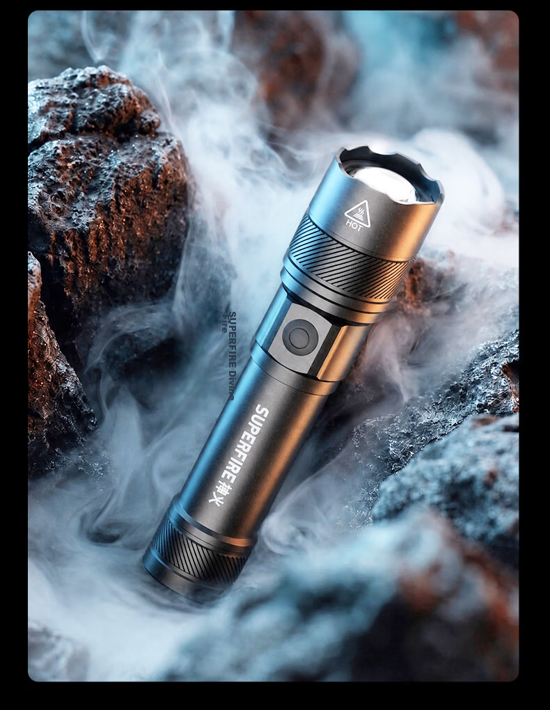 SupFire RX28 Zoomable Flashlight High Brightness Long Battery Life Portable Military Outdoor Emergency Light 18