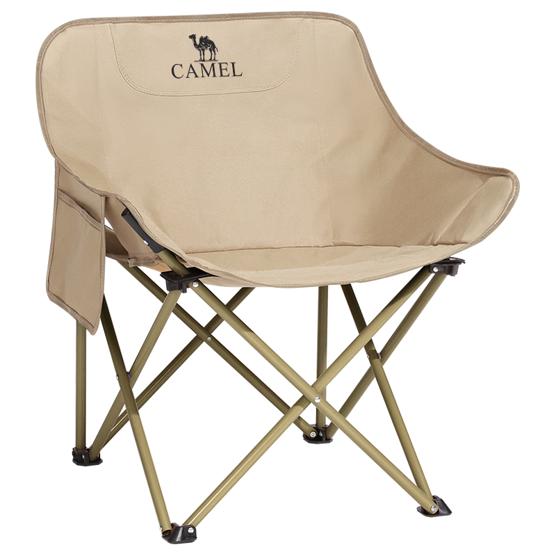 CAMEL Outdoor Refined Camping Folding Chair with Backrest, Fishing Stool, Lazy Lounger, Moon Chair 1J32265970E