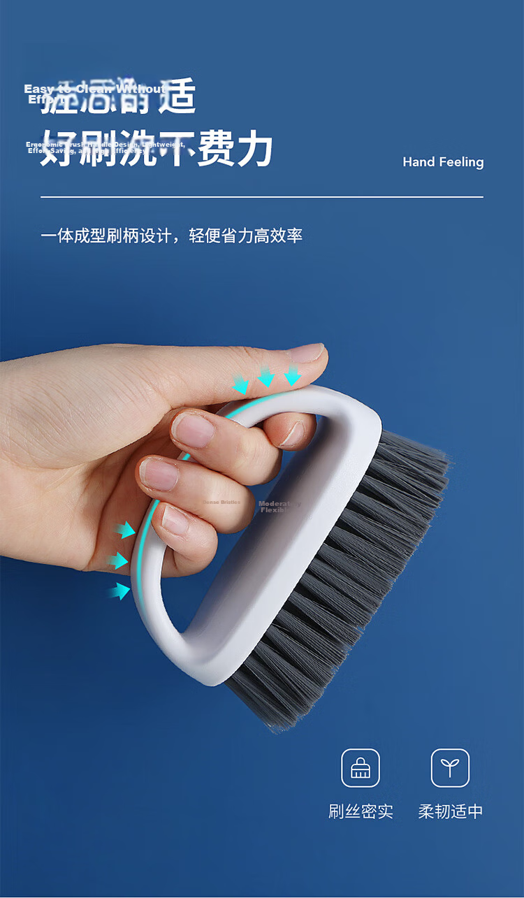 LYNN Long-Handle Sponge Cleaning Brush, Bathtub Brush, Tile Brush, Wall Brush, Countertop Brush, Non-Damaging Glaze Floor Brush, 1 Piece 7