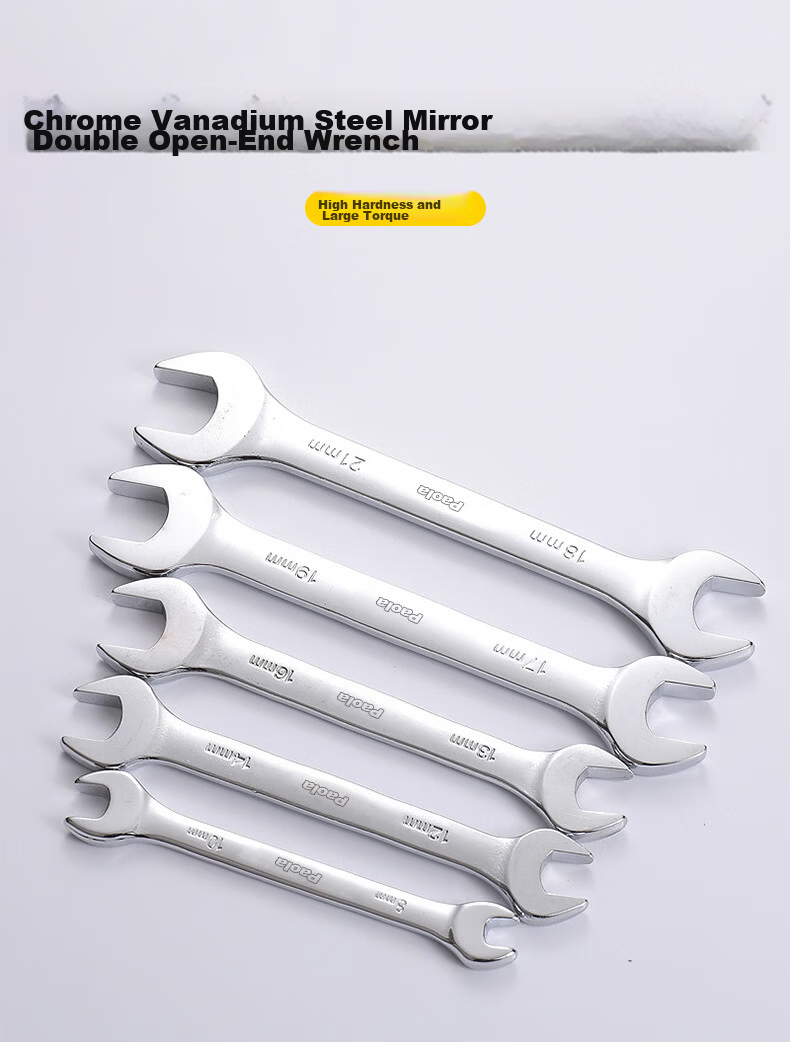 Paola Chrome Vanadium Steel Mirror Finish Double Open-End Wrench 32×34 Multi-Functional High Strength Wear-Resistant Auto Repair Hardware Tool 8306 1