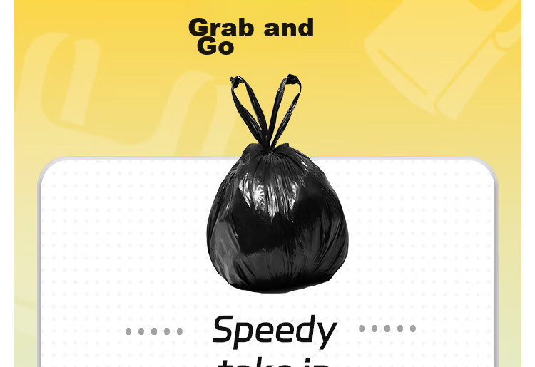 Bendi Black Vest Garbage Bags 46x63cm 200pcs 2-Mil Thickened Biodegradable Kitchen Large Plastic Trash Bags 5