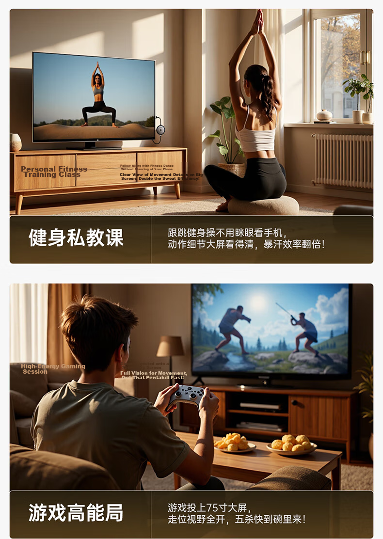 Llano Wireless Screen Mirroring Device for Mobile Phones 4K HD Video HDMI Transmitter Compatible with Apple Huawei Phones Computers Laptops TV Monitors Projectors S450 16