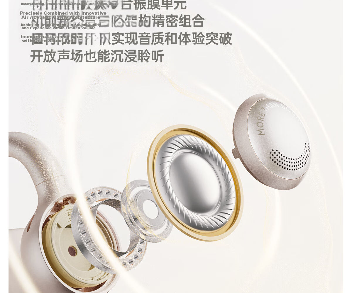 Edifier Huazai Bluetooth Ear Clip Earphones OLED Display IP56 Waterproof Bluetooth 5.4 35H Battery Life Compatible with Apple Huawei Xiaomi Eden Purple 15