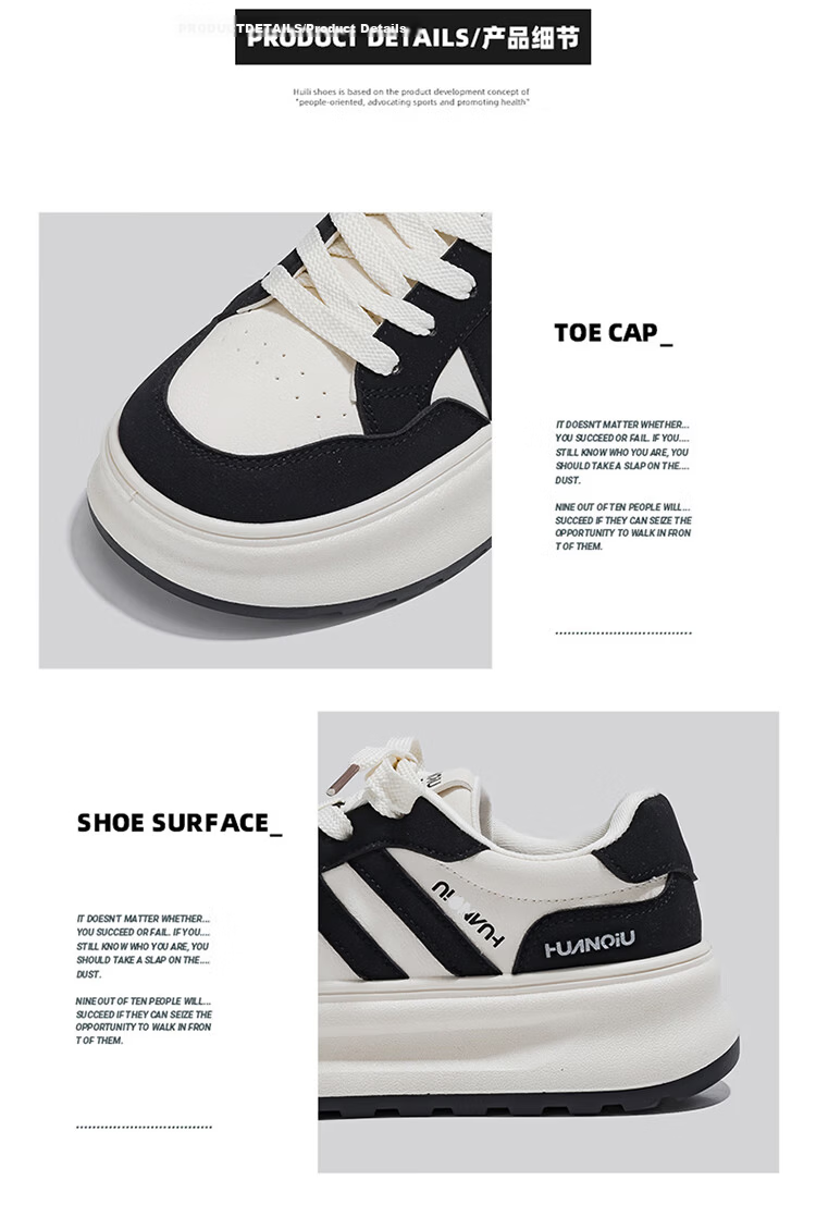 Global Hot Sale 2026 Spring INS Trendy White Sneakers for Women Versatile Student Campus Style Fashion Thick Sole Height Increasing Casual Skate Shoes 9