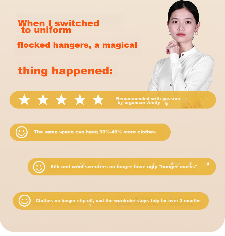 Jiabangshu Non-Slip No-Trace Flocked Hangers 20-Pack Wardrobe Storage Clothes Hangers Clothes Hanger Organizer Specialist Use 2