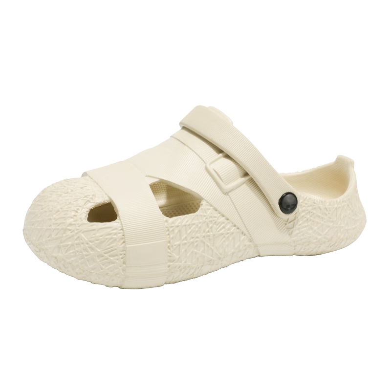 California Bulls Men's Premium Spring Summer Outdoor Hiking Breathable Toe-Covered Sandals Khaki Size 39