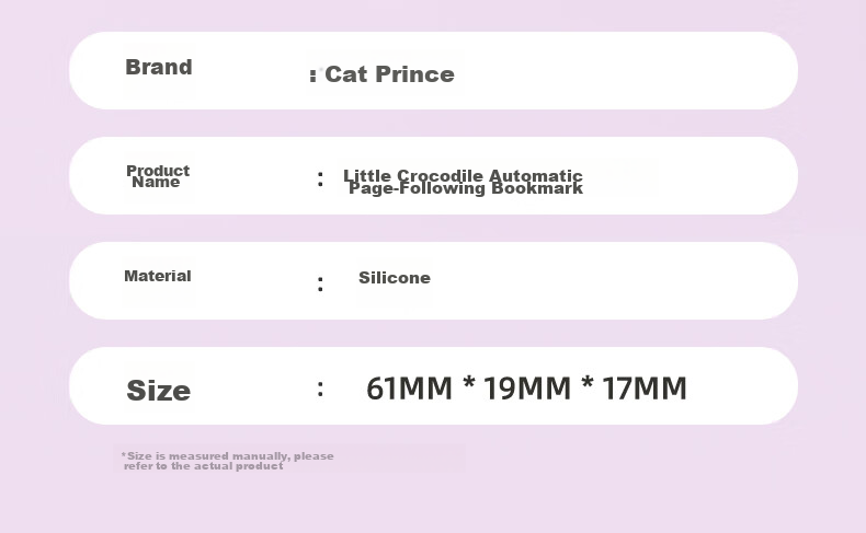 Cat Prince Automatic Page-Following Bookmark Multi-Functional Student Book Clip Reading Note Holder Children's High-Value Book Clip New Year Gift Ice Yellow 13
