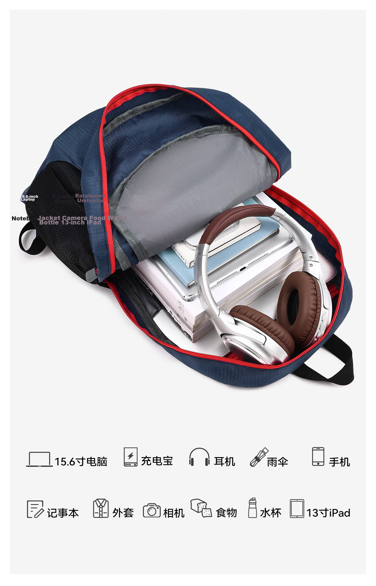 361° Outdoor Mountaineering Backpack for Men Large Capacity Lightweight Hiking Double Shoulder Bag Sports Cycling Bag Foldable Short Trip Backpack 9