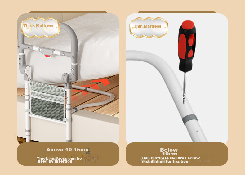 Interhasa! Bedside Grab Bar Elderly Assist Device Bed Getting Up Aid Home Bedside Fall Prevention Tool P1370019 12