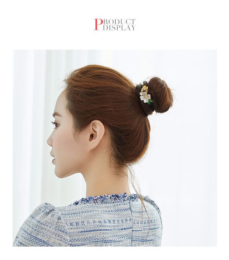 CHIMERA High-End Hair Tie, Cat's Eye Stone Four-Leaf Clover Hair Clip, Ponytail Elastic Band, Birthday Gift for Wome 9