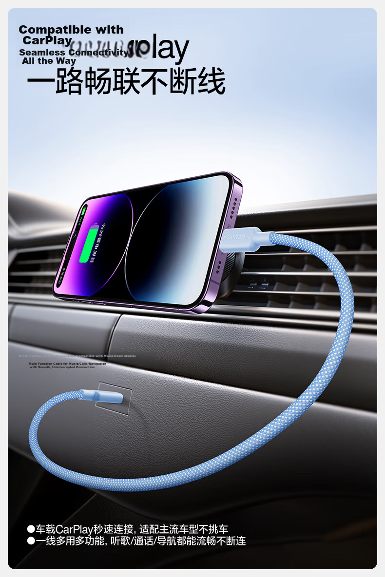 Shanmo Compatible with Apple 14/13/12 Charging Cable, PD20/27/30W Fast Charging Cable, Type-C to Lightning Data Cable for IPhone 14/13/12 Pro Max/11/iPad 12