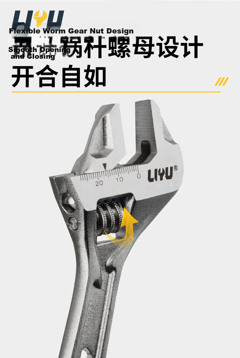Liyu Adjustable Wrench Multi-Functional Lightweight Household 200mm Adjustable Spanner 9