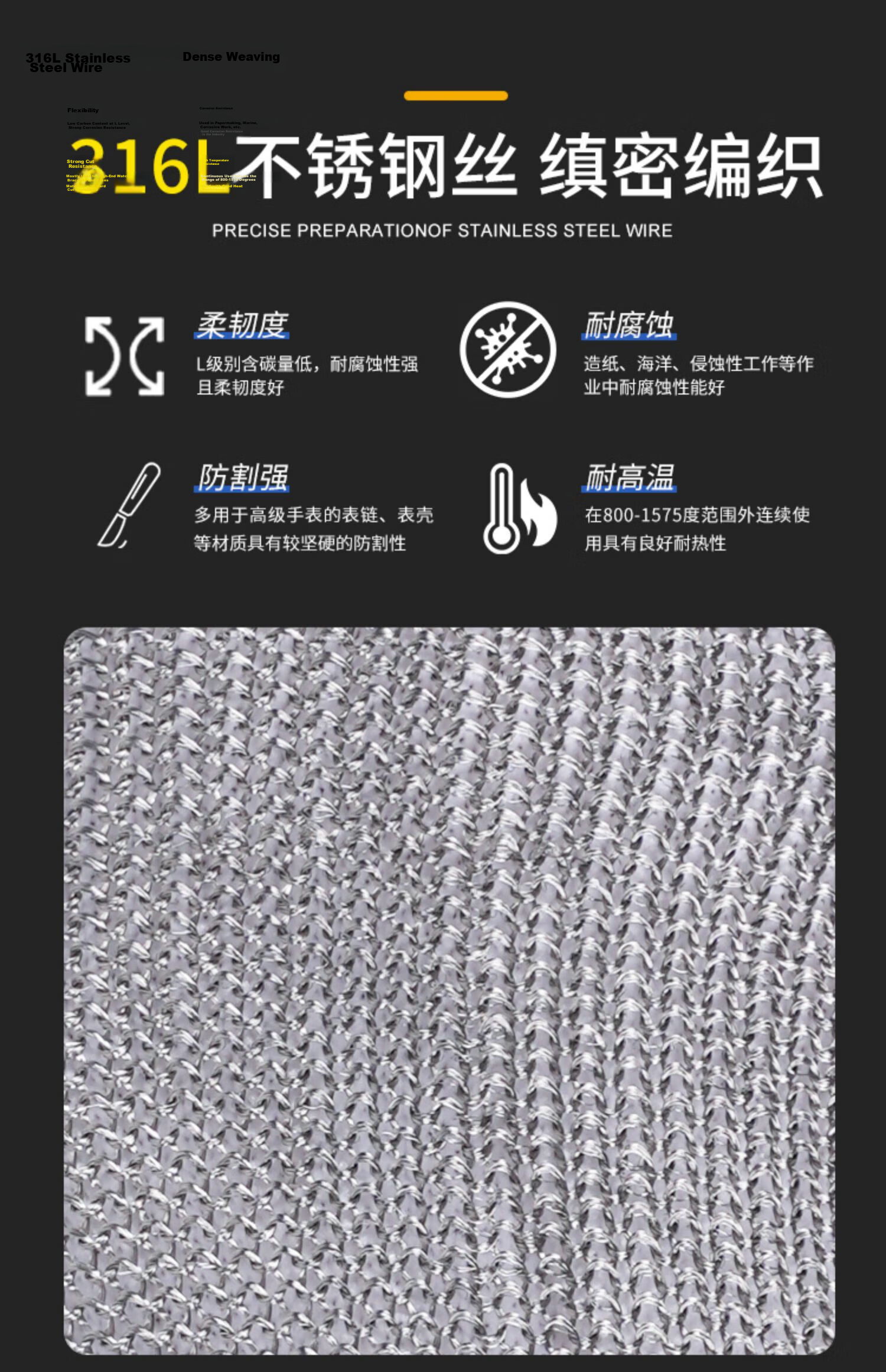 Shoudun Cut-Resistant Gloves Work Safety Level 5 Anti-Cut Anti-Puncture Stainless Steel Wire Gloves Non-Slip Wear-Resistant Thickened Breathable Protective Gloves for Fish Cleaning Level 5 Cut-Resista 18
