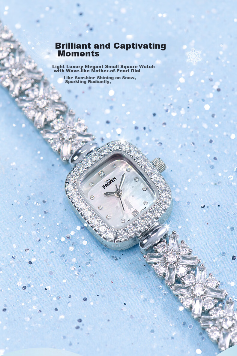 Disney Dreamy Snow Girls Quartz Watch Luxury Niche Gift for Girlfriend and Best Friend Birthday 5