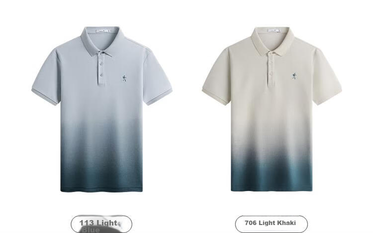 DANCING WOLVES [Gradient] Short-Sleeve Polo Shirt for Men, Summer Cool-Feeling Quick-Dry Breathable Business Casual Versatile T-Shirt Top for Me 10