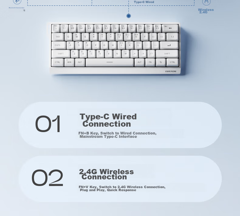 EWEADN F61 Wired Keyboard RGB Lighting Silent Office Mechanical Feel Slim Gaming Portable 61-Key Membrane Keyboard for PC Laptop Tablet iPad Carbon Black 5