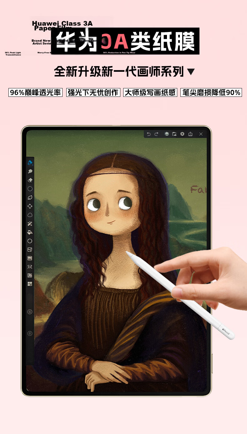 PROTESCREEN Anti-Glare Matte Screen Protector Film for Huawei MatePad Air 12-inch Tablet, Anti-Reflection, Shadow-Free, Ultra-Clear Handwriting Paper Film 12
