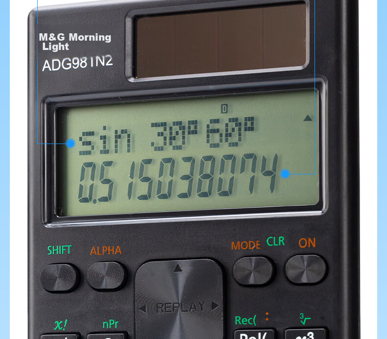 M&G Stationery 82MS Dual Power Scientific Calculator for Middle and High School Students ADG981N2 Black 10