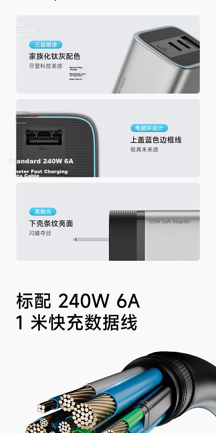 CUKTECH CoolState No.10 Super Power Mini GaN Charger 120W/100W Fast Charging Set for Apple 17, Xiaomi, Huawei Phones/Laptops 16